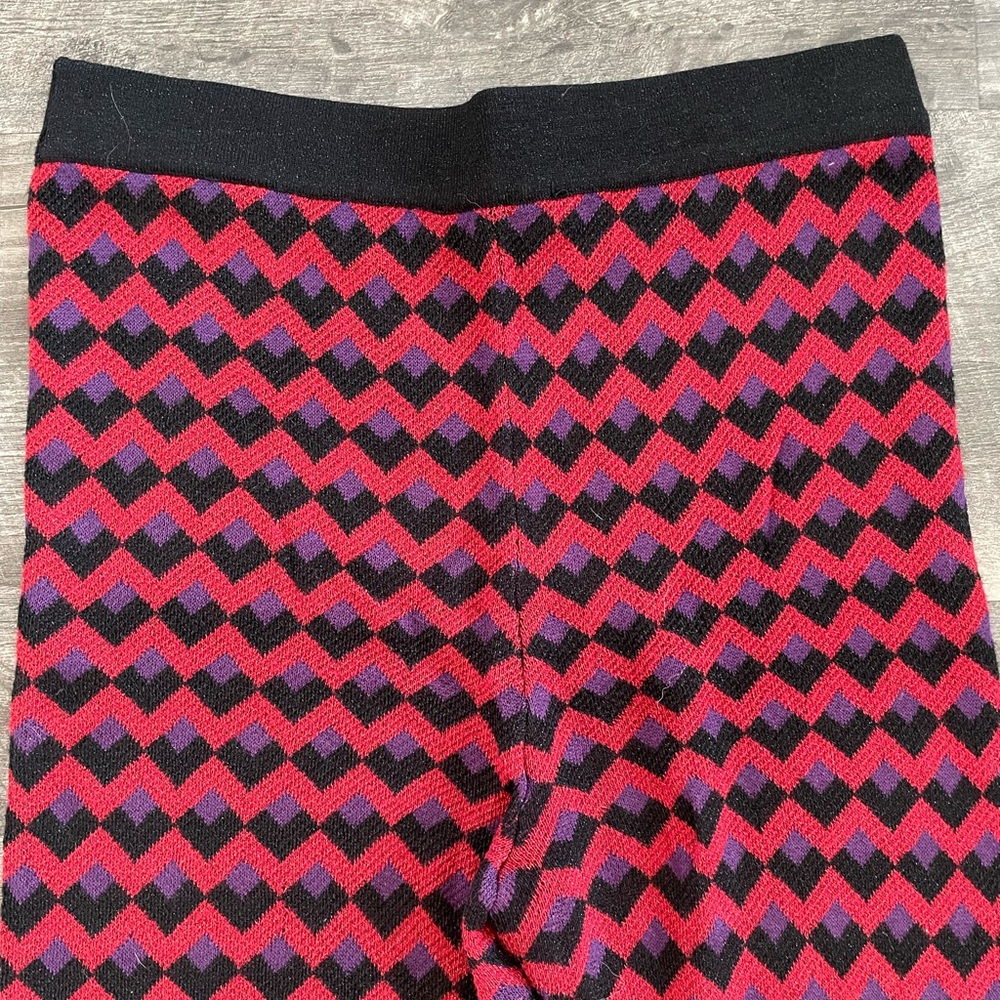 Zara Knit geometric print flare pants ♦️🟪 - Picture 8 of 15